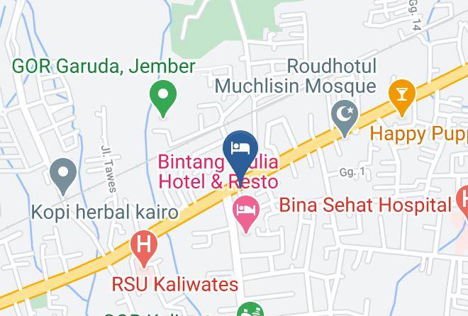 Jember Regency - Lestari Hotel Maps