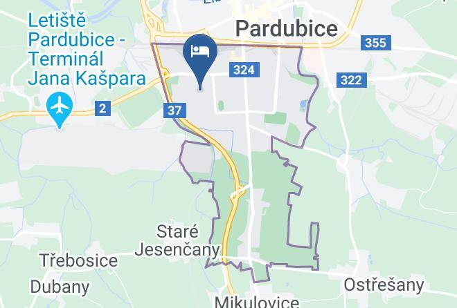 Pardubice - Letka Penzion Ok Centrum Maps