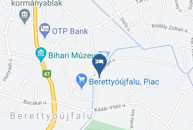 Berettyoufalu - Liget Szallashely Maps
