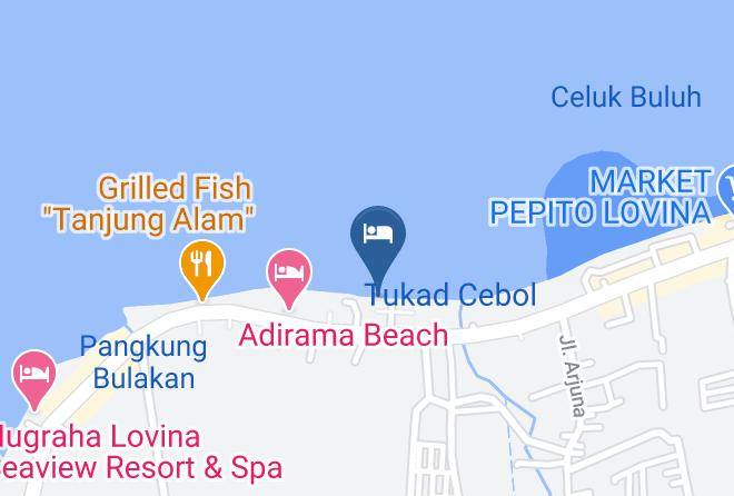 Buleleng Regency - Lilin Lovina Beach Hotel Maps