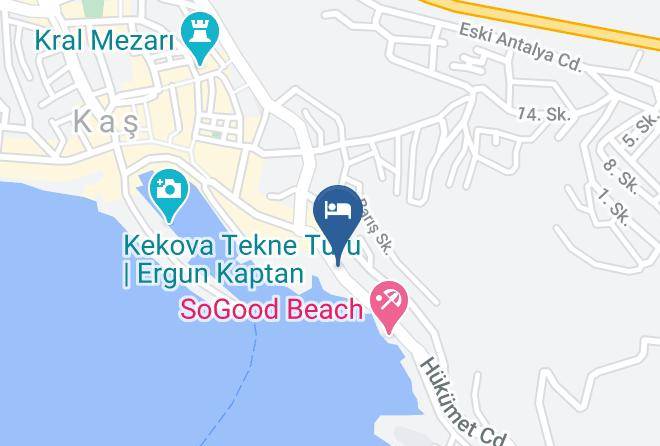 Kas - Linda Beach Hotel Maps