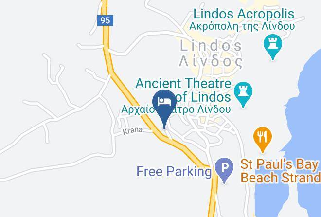 Dodecanese - Lindos Panorama Maps