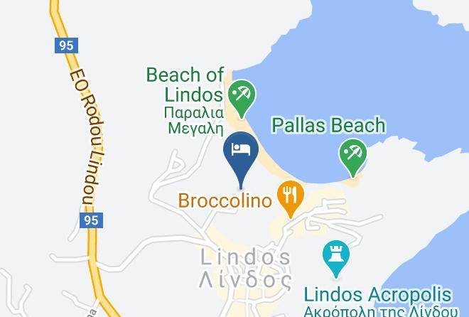 Dodecanese - Lindos Seaside Maps
