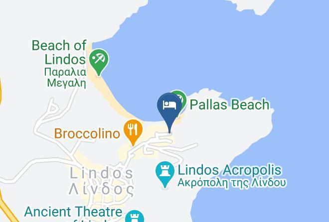Dodecanese - Lindos Shore Superior Studio Maps