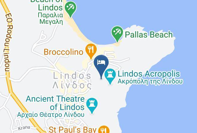 Dodecanese - Lindos White Hotels Suites Maps