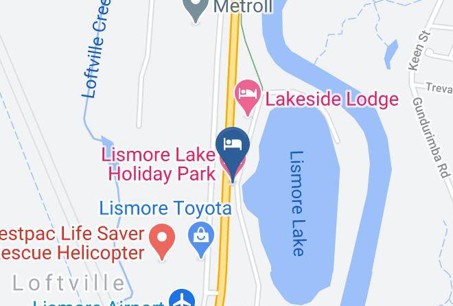 Lismore Lake Holiday Park Map