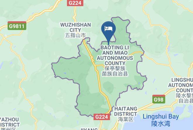 Baoting Lizu Miaozu Aut County - Litchi Garden Hot Spring Resort Maps