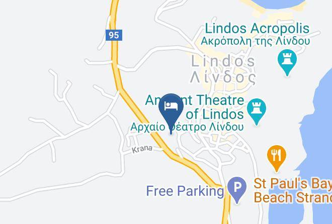 Dodecanese - Little Lindos Sea View Studios Maps