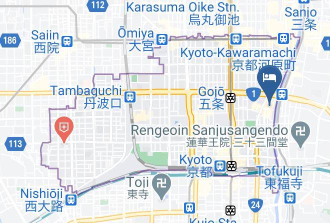Kyoto City Shimogyo Ward - Live Max Kyotokamogawamae Hotel Maps