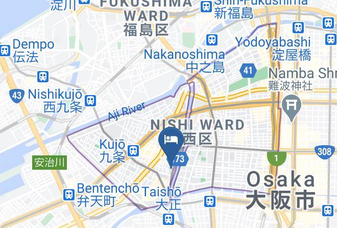 Osaka City Nishi Ward - Live Max Osaka Dome Mae Hotel Maps