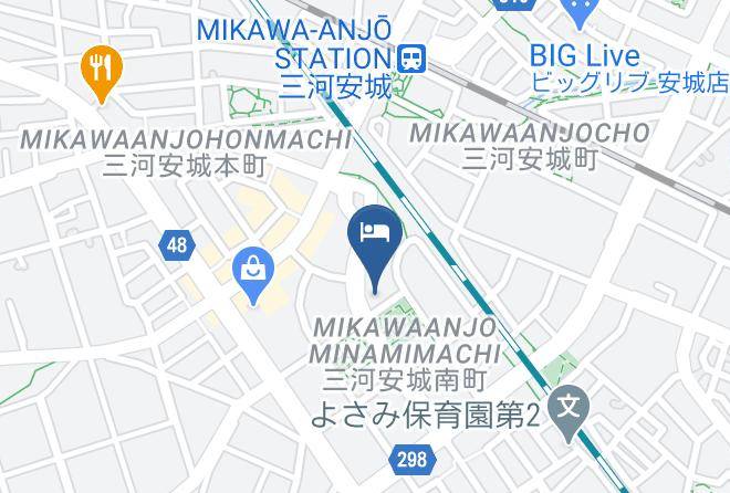 Anjo City - Livemax Mikawaanjo Ekimae Hotel Maps