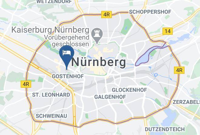 Living Hotel Nurnberg Map