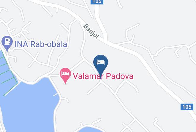 Rab - Ljubica Hotel Maps