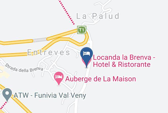 Aosta - Locanda La Brenva Hotel & Ristorante Maps