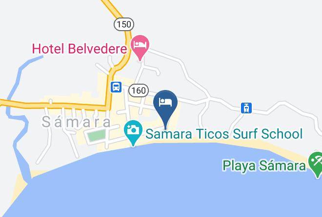 Nicoya - Locanda Samara Beach Maps