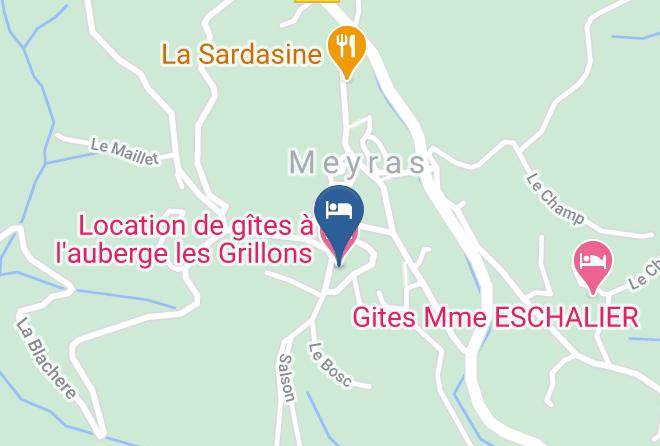 Ardeche - Location De Gites A L'auberge Les Grillons Maps