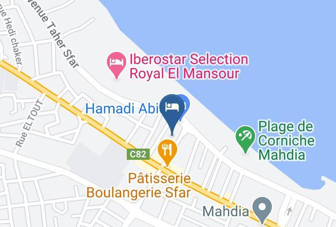 Location De Vacances L'espadon De Mahdia Map - Tunisia