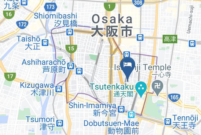 Osaka City Naniwa Ward - Lodging & Kin Maps