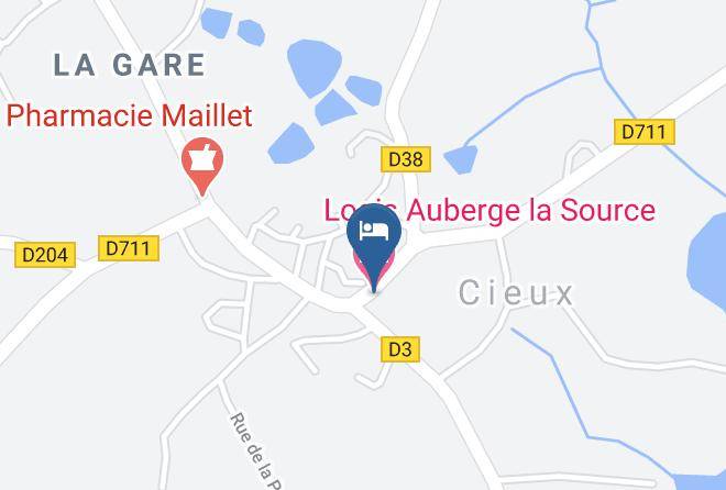 Haute Vienne - Logis Auberge La Source Maps