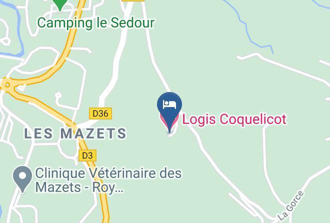 Cantal - Logis Coquelicot Maps
