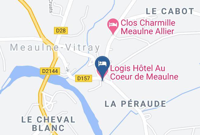 Allier - Logis Hotel Au Coeur De Meaulne Maps