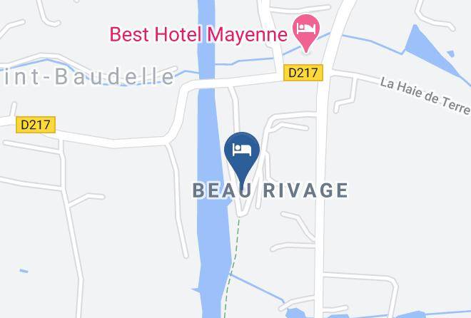 Mayenne - Logis Hotel Beau Rivage Maps