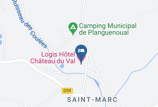 Cotes D Armor - Logis Hotel Chateau Du Val Maps