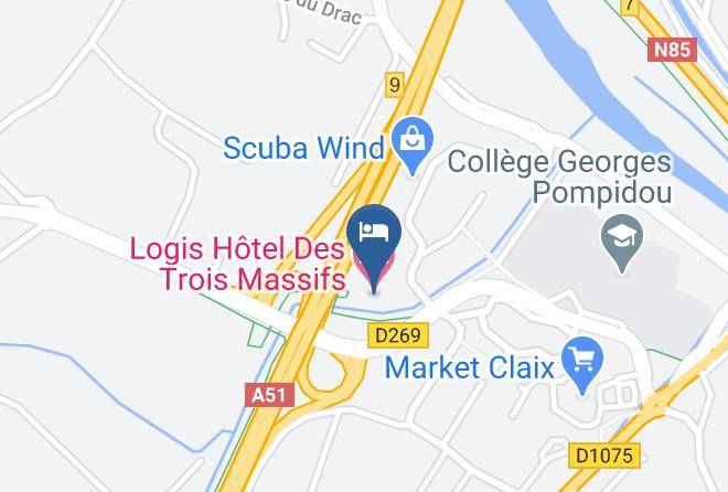Isere - Logis Hotel Des Trois Massifs Maps