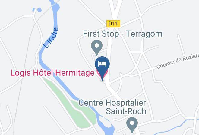 Indre - Logis Hotel Hermitage Maps