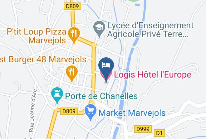 Lozere - Logis Hotel L'europe Maps