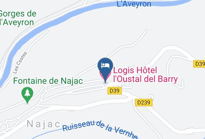 Aveyron - Logis Hotel L'oustal Del Barry Maps