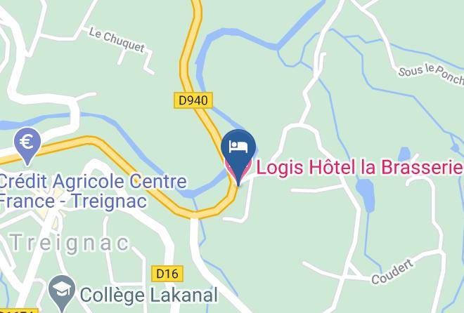 Correze - Logis Hotel La Brasserie Maps