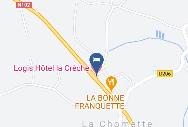 Haute Loire - Logis Hotel La Creche Maps