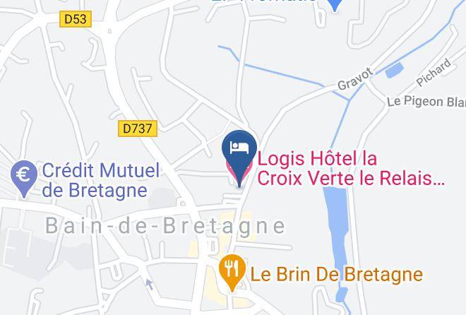 Ille Et Vilaine - Logis Hotel La Croix Verte Le Relais Des Moulins Maps