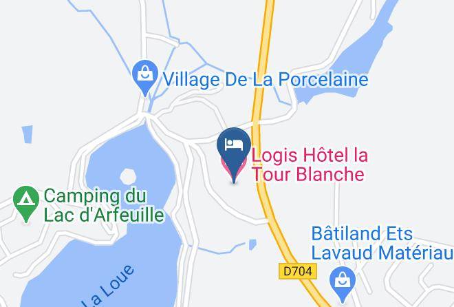 Haute Vienne - Logis Hotel La Tour Blanche Maps