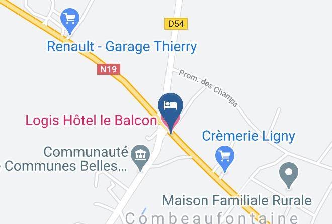 Haute Saone - Logis Hotel Le Balcon Maps