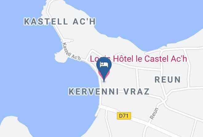 Finistere - Logis Hotel Le Castel Ac'h Maps