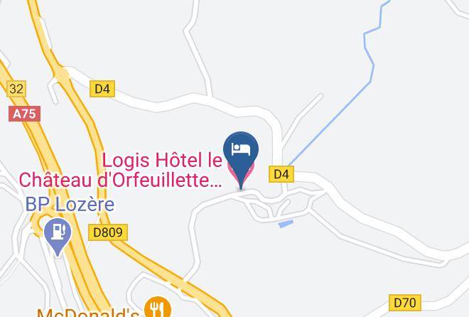Lozere - Logis Hotel Le Chateau D'orfeuillette Rest Le Theophile Maps