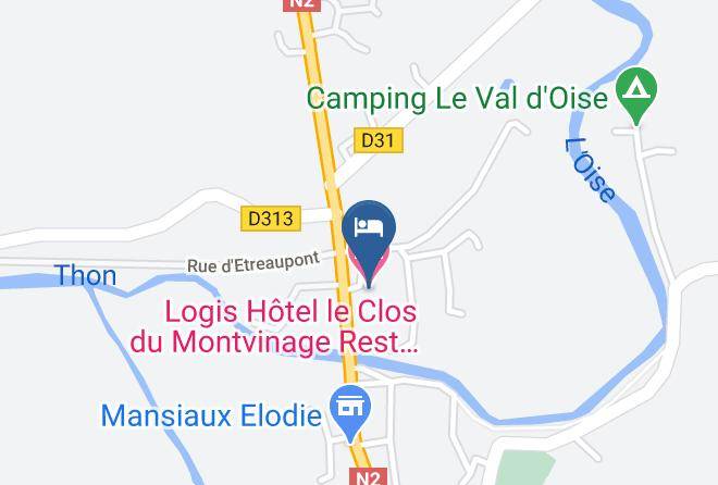 Aisne - Logis Hotel Le Clos Du Montvinage Rest Auberge Val De L'oise Maps