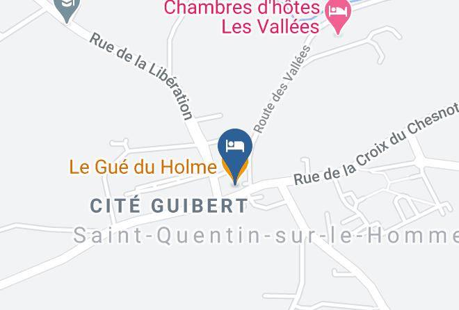 Manche - Logis Hotel Le Gue Du Holme Maps