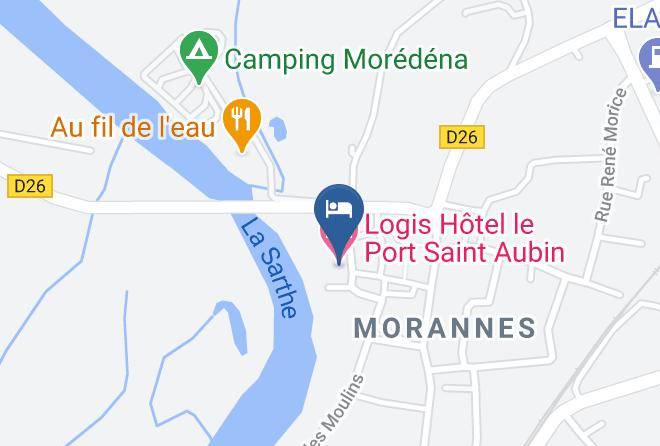 Maine Et Loire - Logis Hotel Le Port Saint Aubin Maps