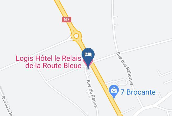 Allier - Logis Hotel Le Relais De La Route Bleue Maps