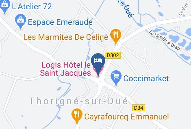 Sarthe - Logis Hotel Le Saint Jacques Maps