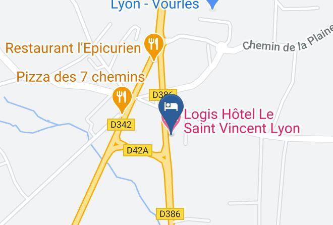 Rhone - Logis Hotel Le Saint Vincent Lyon Maps