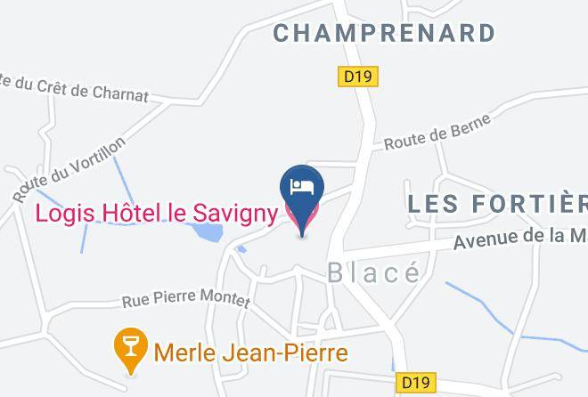 Rhone - Logis Hotel Le Savigny Maps