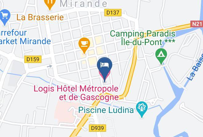 Gers - Logis Hotel Metropole Et De Gascogne Maps