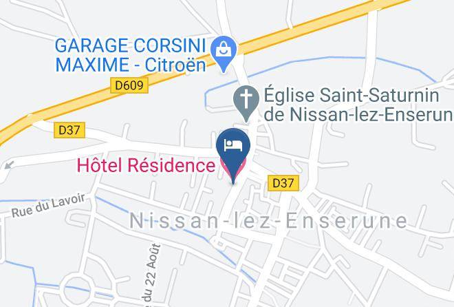 Herault - Logis Hotel Residence Nissan Lez Enserune Maps
