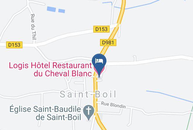 Saone Et Loire - Logis Hotel Restaurant Du Cheval Blanc Maps