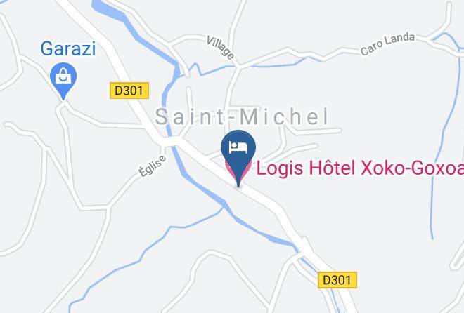 Pyrenees Atlantiques - Logis Hotel Xoko Goxoa Maps