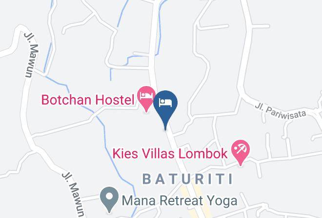 Central Lombok Regency - Loka Gym Recovery Centre Health Cafe Surf Lodge Maps